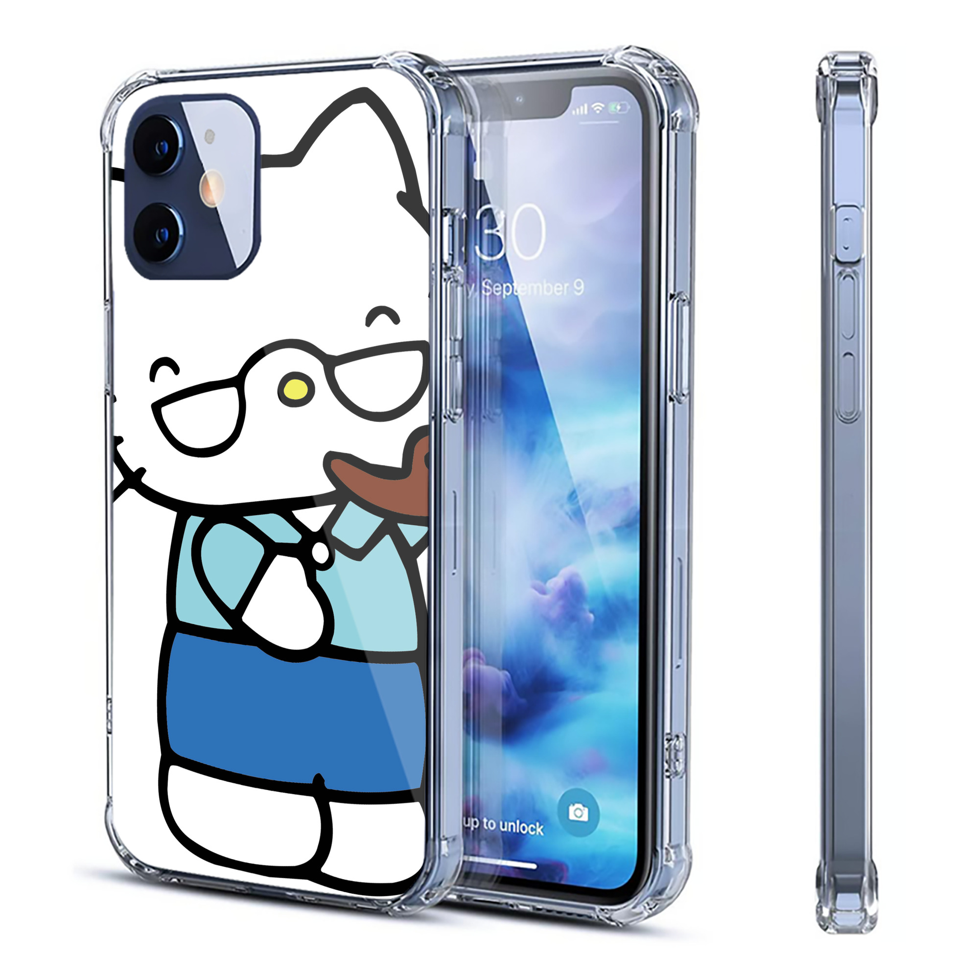 （画像用） Hello Kitty ハローキティ 【iPhone 12シリーズ対応】透明スマホケース（クリアソフトケース）